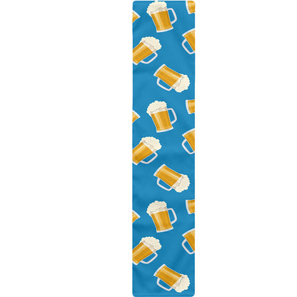 Mug Of Beer Pattern Print Table Runner