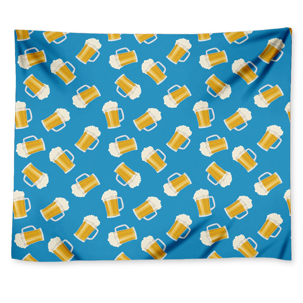 Mug Of Beer Pattern Print Tapestry