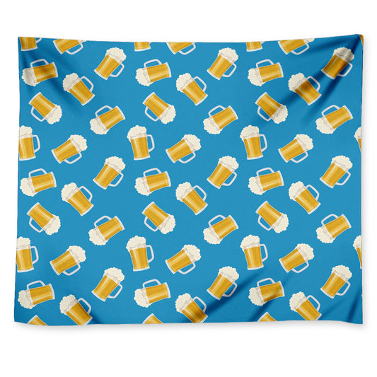 Mug Of Beer Pattern Print Tapestry