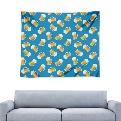 Mug Of Beer Pattern Print Tapestry