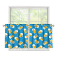 Mug Of Beer Pattern Print Tier Curtains