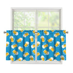 Mug Of Beer Pattern Print Tier Curtains