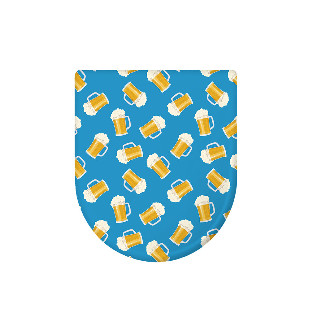 Mug Of Beer Pattern Print Toilet Lid Cover
