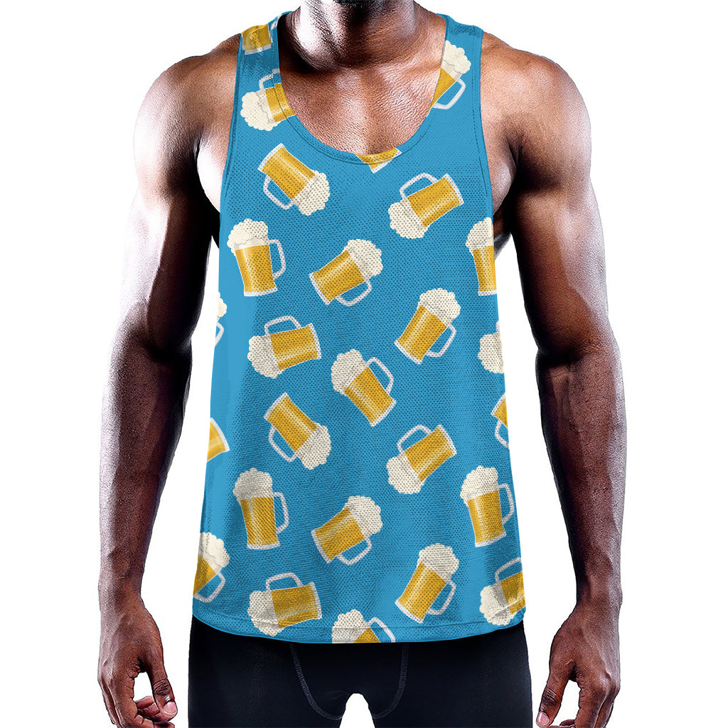 Mug Of Beer Pattern Print Training Tank Top