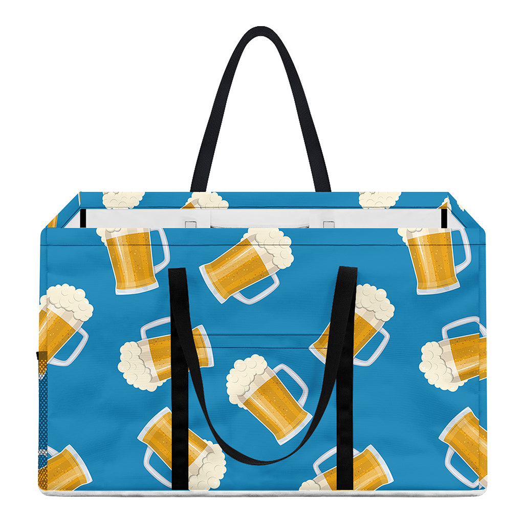 Mug Of Beer Pattern Print Utility Tote Bag