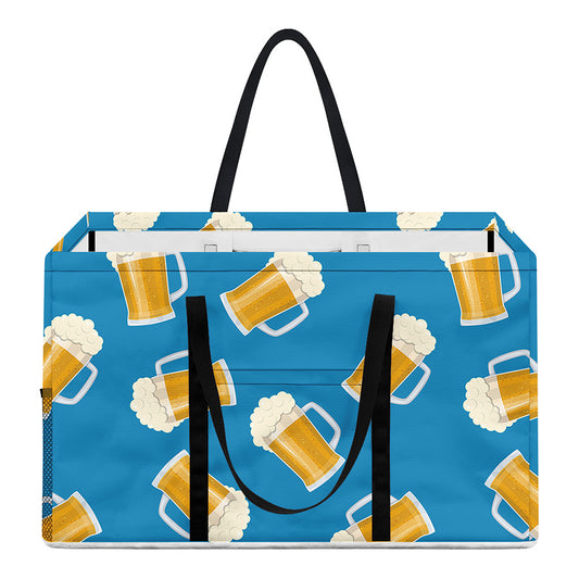 Mug Of Beer Pattern Print Utility Tote Bag