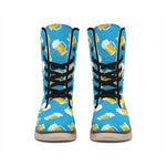 Mug Of Beer Pattern Print Winter Boots