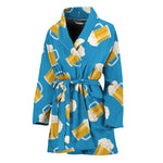 Mug Of Beer Pattern Print Women's Bathrobe