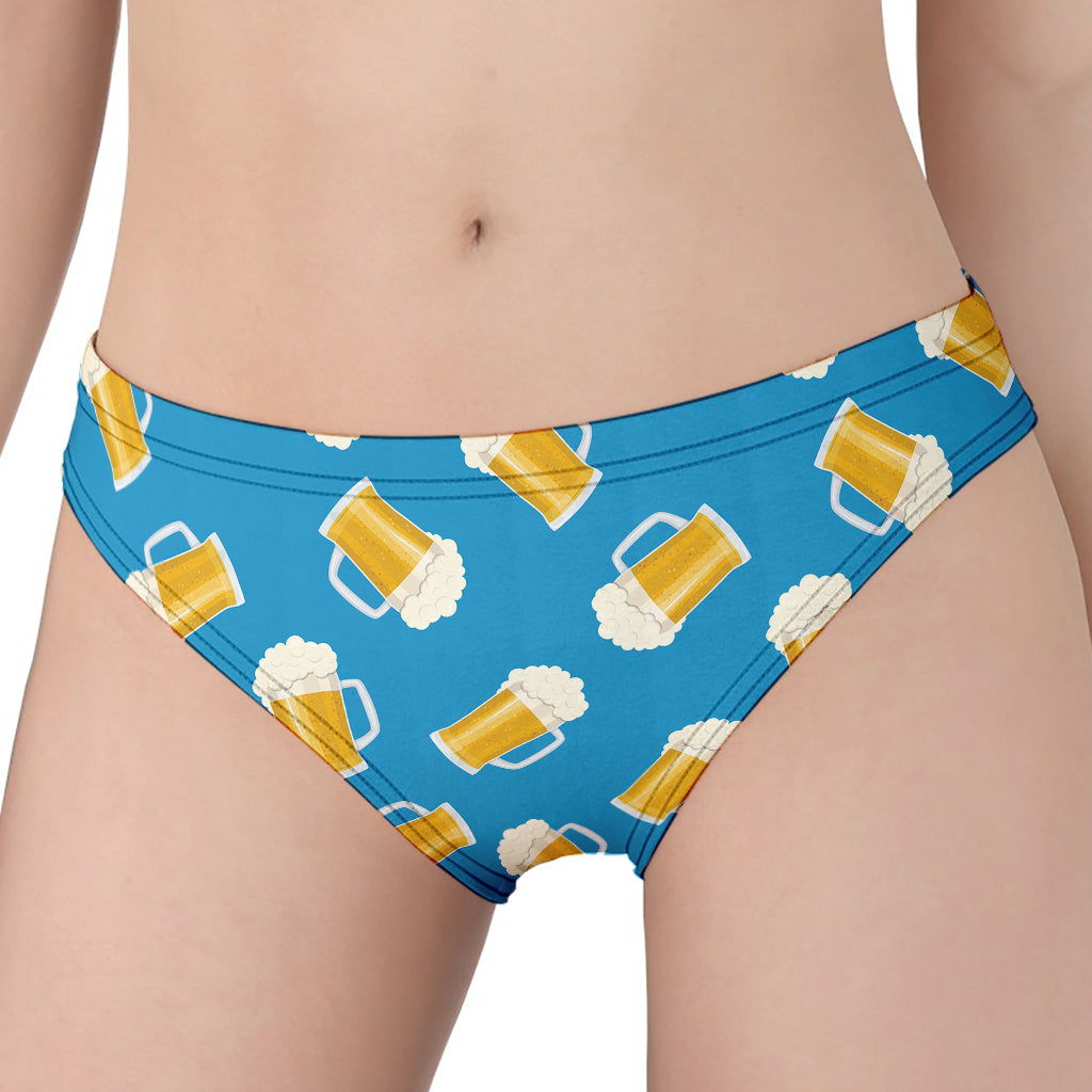 Mug Of Beer Pattern Print Women's Panties