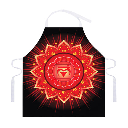 Muladhara Chakra Mandala Print Adjustable Apron