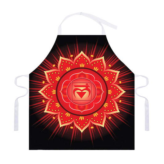 Muladhara Chakra Mandala Print Adjustable Apron