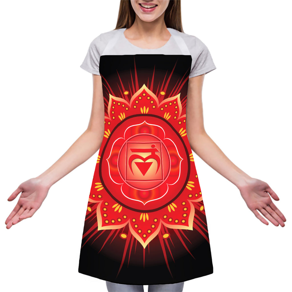 Muladhara Chakra Mandala Print Adjustable Apron