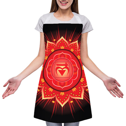 Muladhara Chakra Mandala Print Adjustable Apron