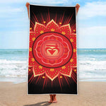 Muladhara Chakra Mandala Print Beach Towel