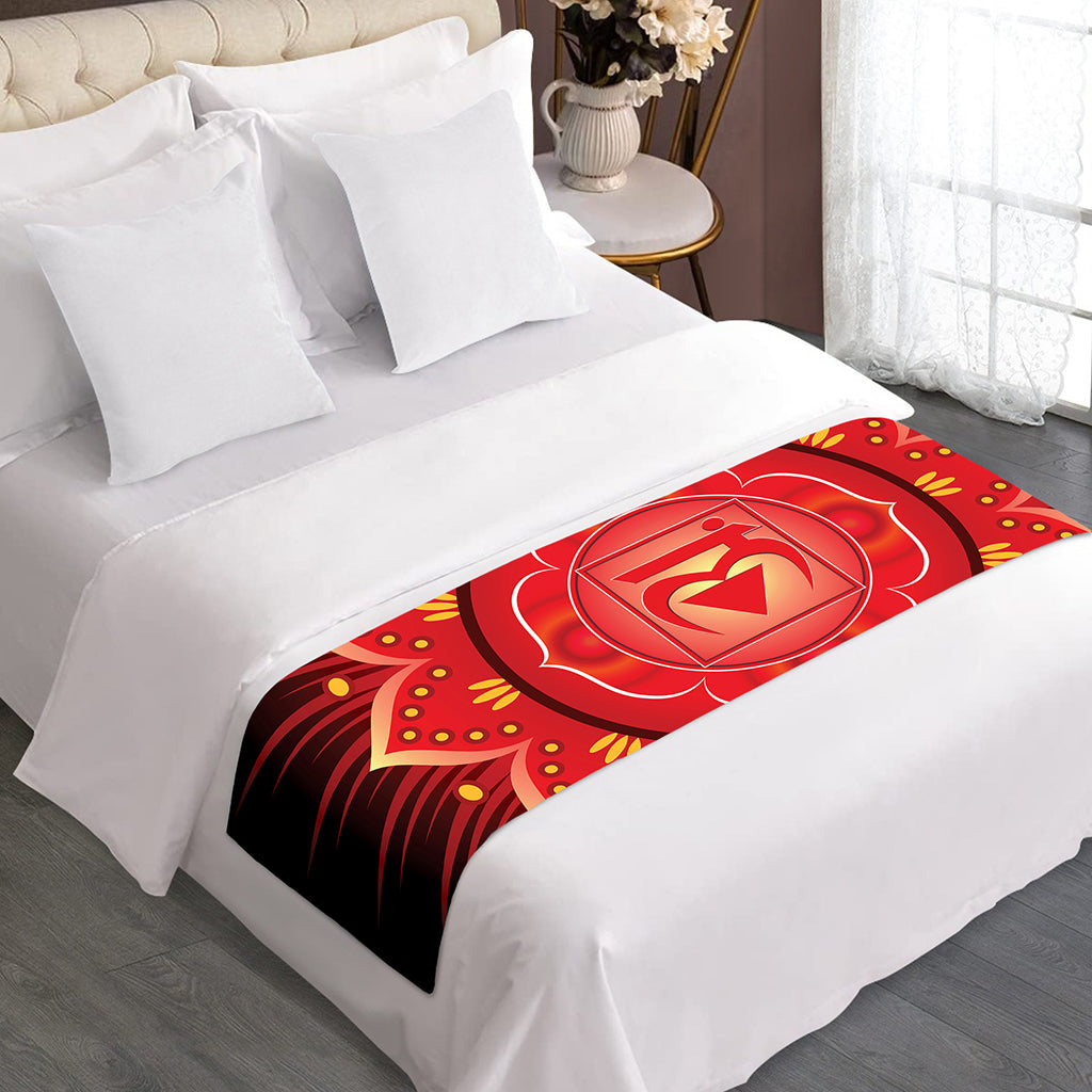 Muladhara Chakra Mandala Print Bed Runner
