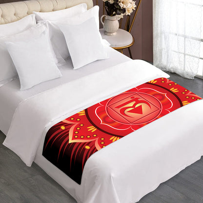 Muladhara Chakra Mandala Print Bed Runner