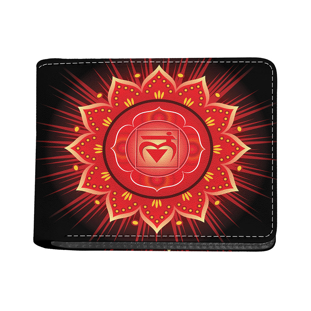 Muladhara Chakra Mandala Print Bifold Wallet
