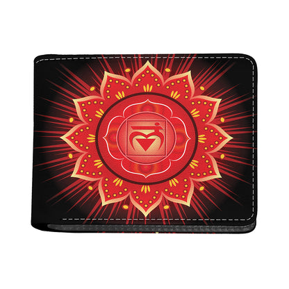 Muladhara Chakra Mandala Print Bifold Wallet