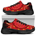 Muladhara Chakra Mandala Print Black Chunky Shoes