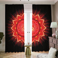 Muladhara Chakra Mandala Print Dimout Pencil Pleat Curtains