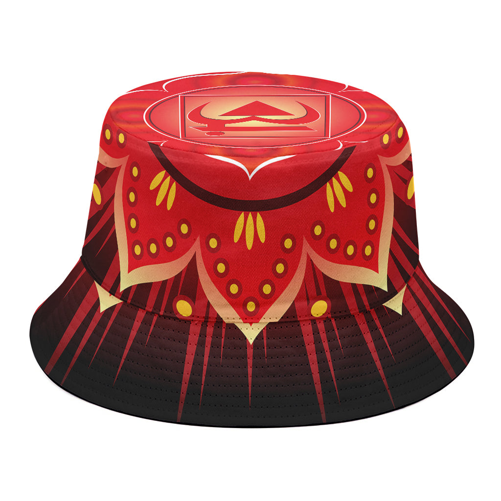 Muladhara Chakra Mandala Print Bucket Hat