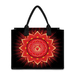 Muladhara Chakra Mandala Print Canvas Tote Bag