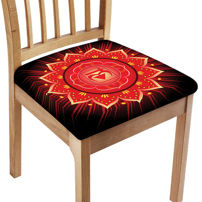 Muladhara Chakra Mandala Print Chair Cushion Cover