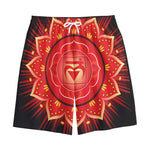 Muladhara Chakra Mandala Print Cotton Shorts