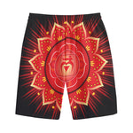 Muladhara Chakra Mandala Print Cotton Shorts