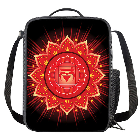 Muladhara Chakra Mandala Print Crossbody Lunch Bag