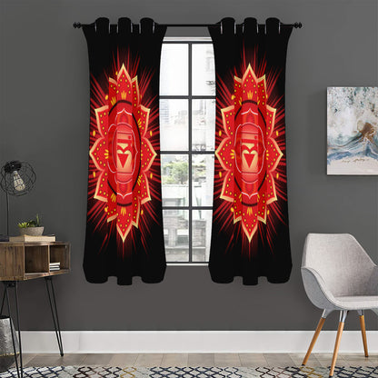 Muladhara Chakra Mandala Print Curtain
