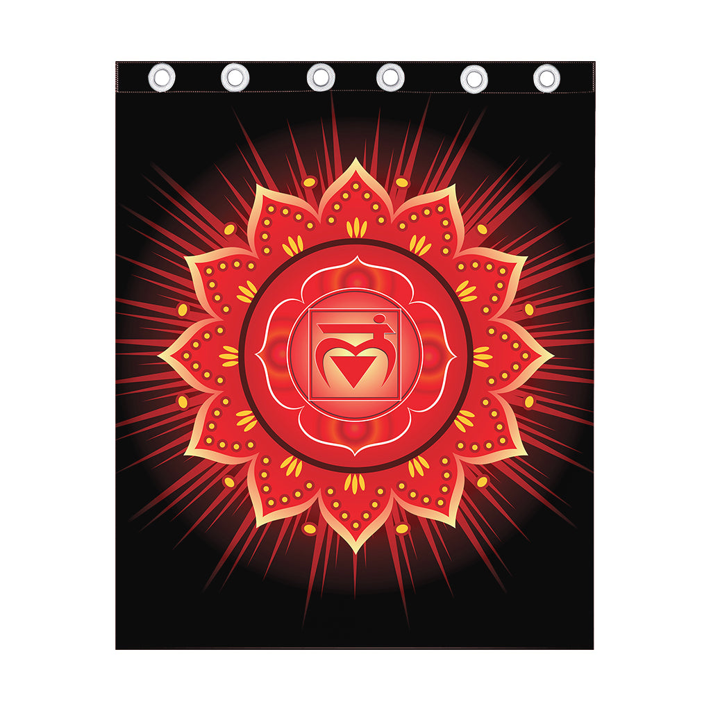Muladhara Chakra Mandala Print Curtain
