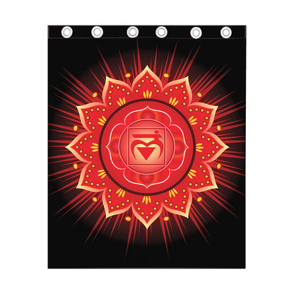 Muladhara Chakra Mandala Print Curtain