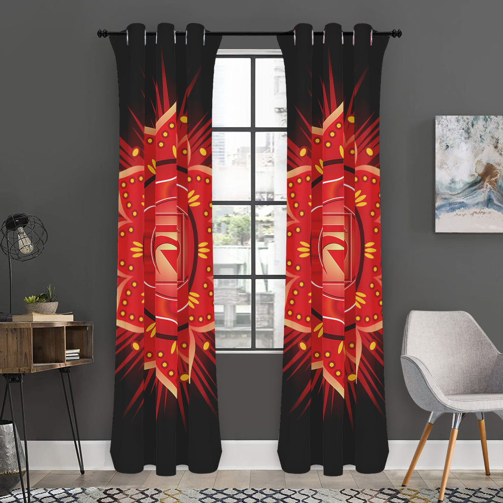 Muladhara Chakra Mandala Print Curtain