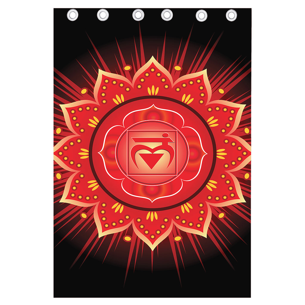 Muladhara Chakra Mandala Print Curtain