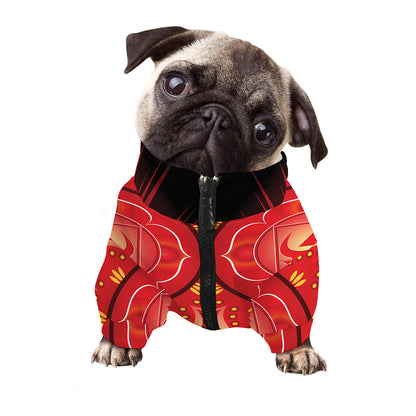 Muladhara Chakra Mandala Print Dog Zip Up Jacket