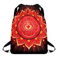 Muladhara Chakra Mandala Print Drawstring Backpack