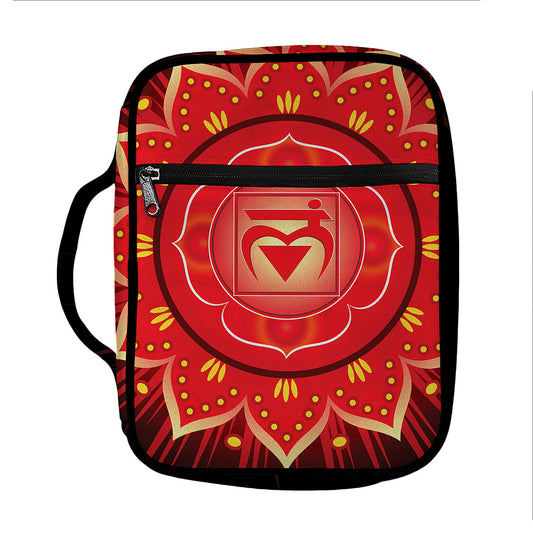 Muladhara Chakra Mandala Print Front Pocket Bible Bag