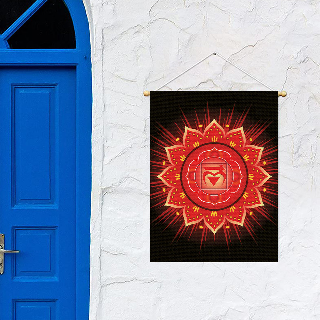 Muladhara Chakra Mandala Print Garden Flag