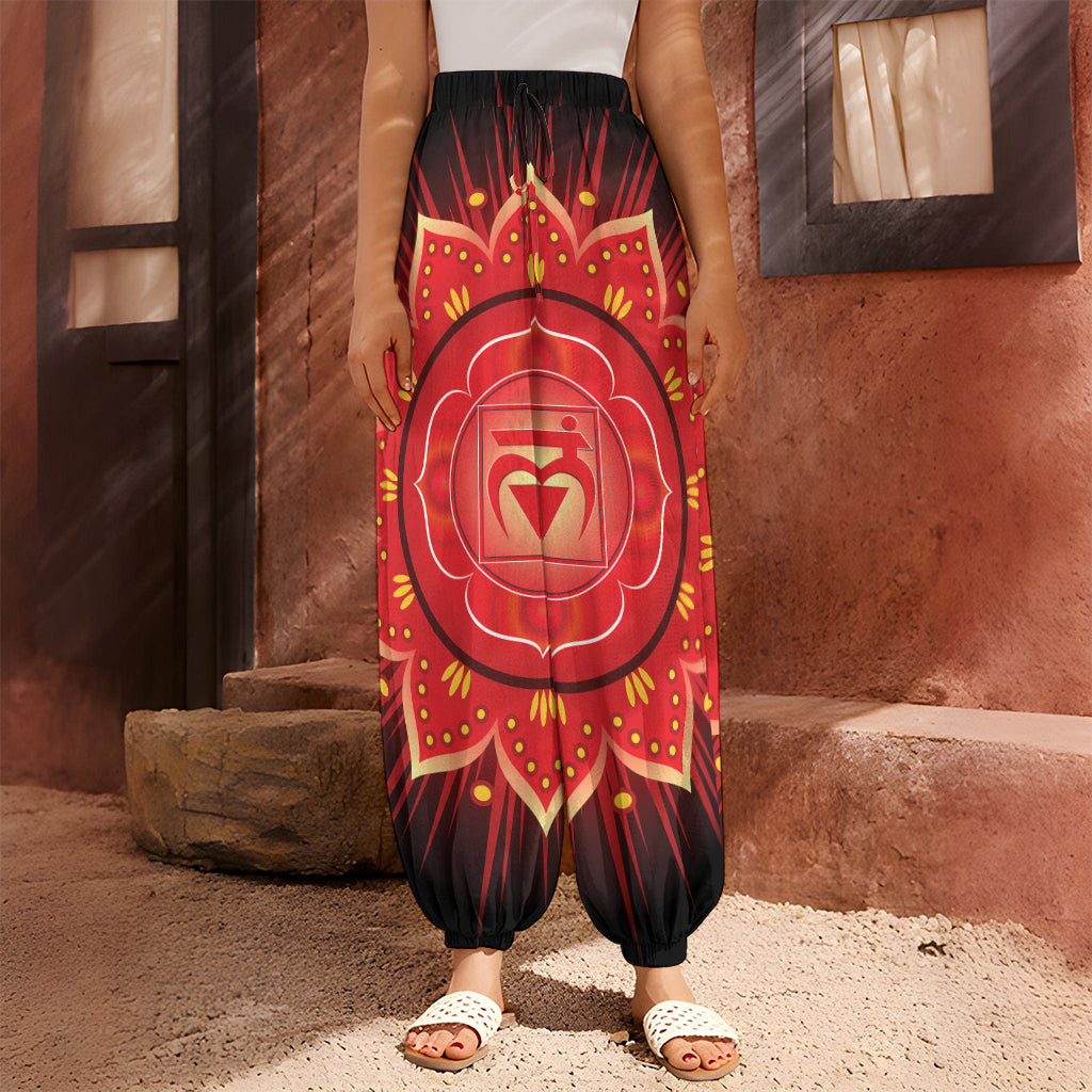 Muladhara Chakra Mandala Print Harem Pants