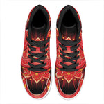 Muladhara Chakra Mandala Print High Top Leather Sneakers