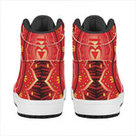 Muladhara Chakra Mandala Print High Top Leather Sneakers