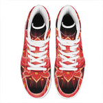 Muladhara Chakra Mandala Print High Top Leather Sneakers