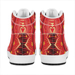 Muladhara Chakra Mandala Print High Top Leather Sneakers