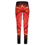 Muladhara Chakra Mandala Print High-Waisted Pocket Leggings