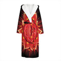 Muladhara Chakra Mandala Print Hooded Bathrobe