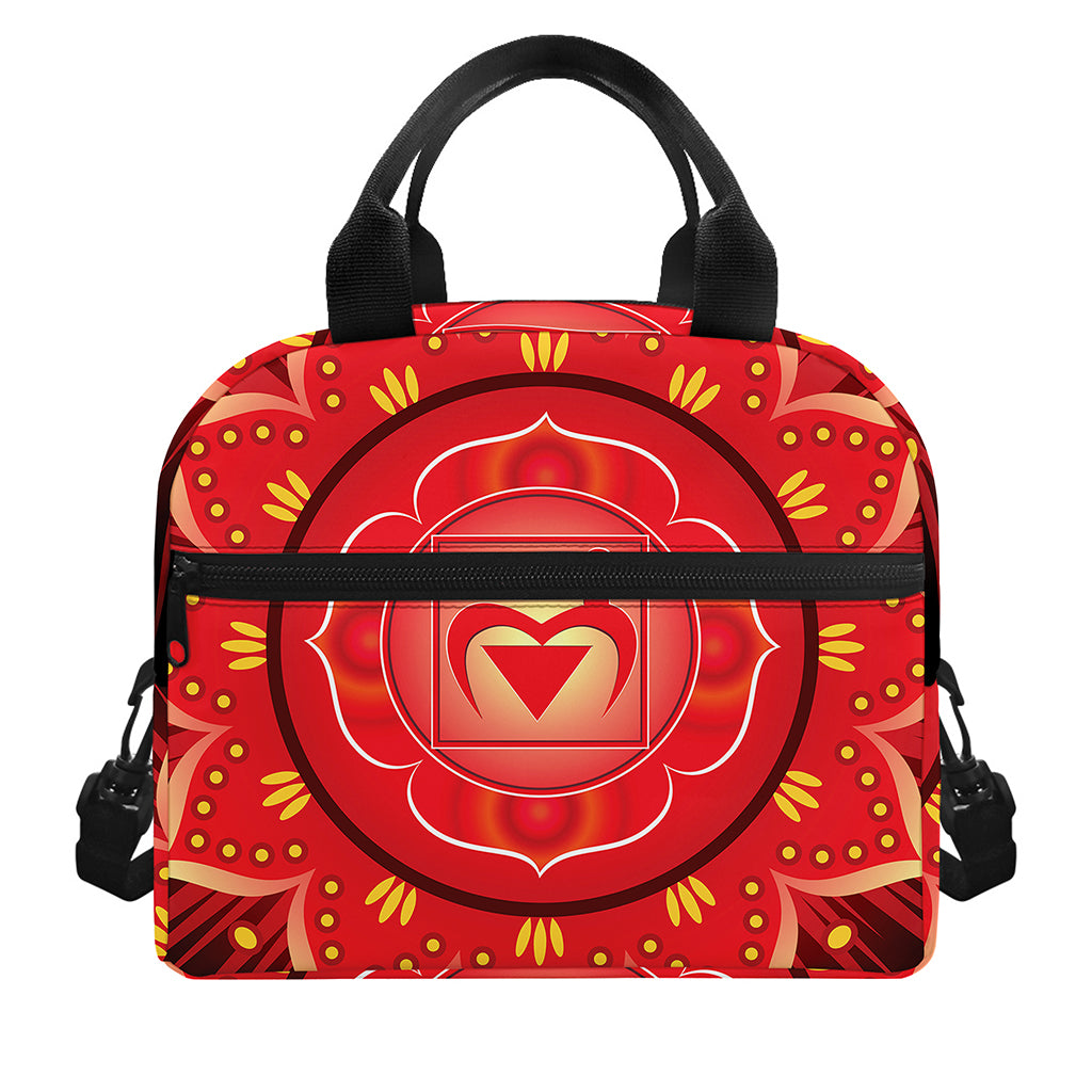 Muladhara Chakra Mandala Print Insulated Lunch Bag