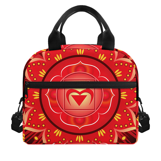 Muladhara Chakra Mandala Print Insulated Lunch Bag