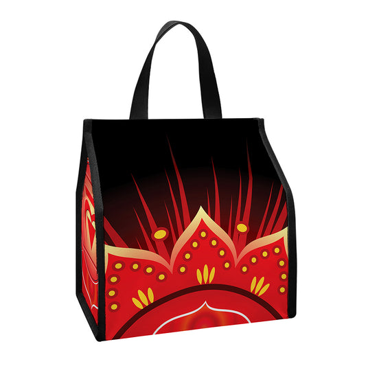 Muladhara Chakra Mandala Print Insulated Lunch Tote