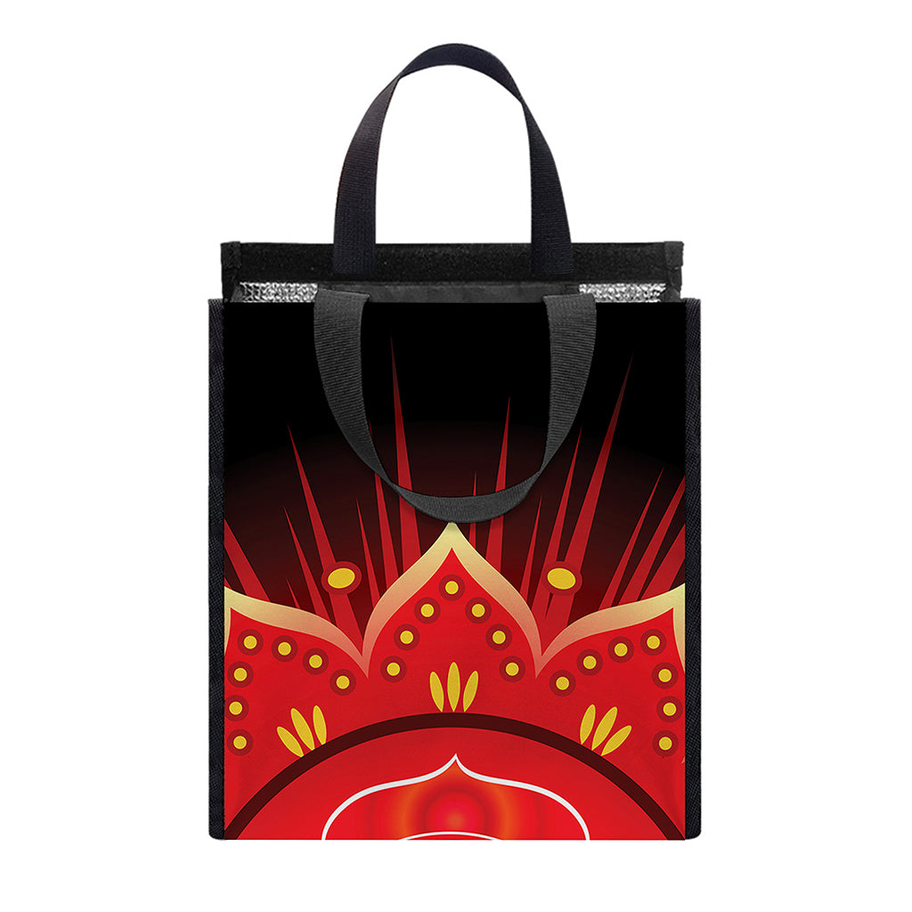 Muladhara Chakra Mandala Print Insulated Lunch Tote